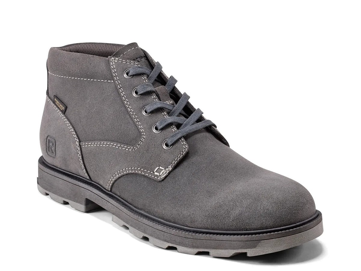 ROCKPORT MEN\'S SEAMUS WATERPROOF CASUAL LACE-UP BOOTS GREY SIZE 8 Amazon.com | Rockport Men main image 2