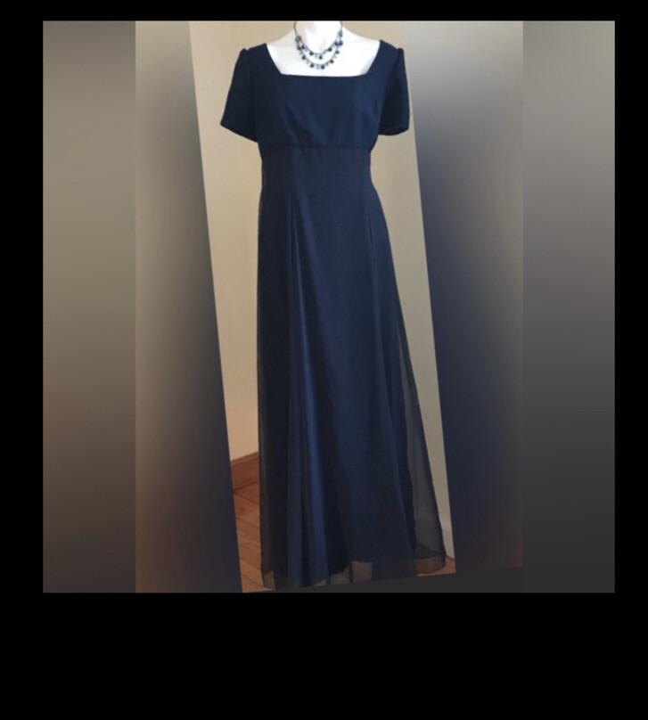 Alfred Angel Maxi Navy Blue Dress | eBay