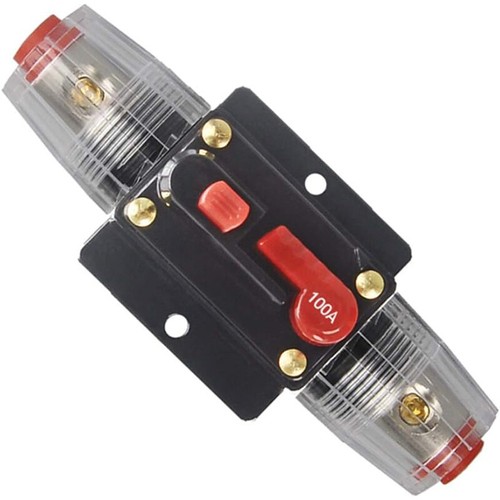 100A Circuit Breaker Stereo Reset Inline Fuse Holder 12V For Car Audio Marine - Picture 11 of 13