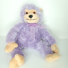 Purple Monkey Gorilla Plush Appeal 15in Stuffed Animal Red Eyes Bow Tie