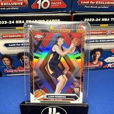 2024 Topps Chrome Basketball Liam Robbins RC Orange Basketball Refractor #174