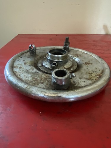 Vintage Harley OEM Knucklehead Flathead Chrome Springer Front Brake Drum 850A - Bild 8 von 12