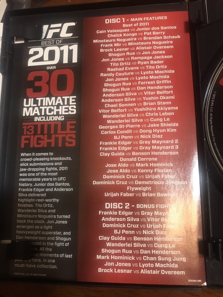 UFC-Best of 2011 - 30 Ultimate Matches - Lesnar Aldo Cruz Condit