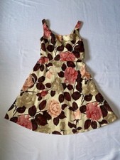 Talbot's, Women's Dress, Floral, Pink/Red/Ivory, Sleeveless, Size 8 Petite.