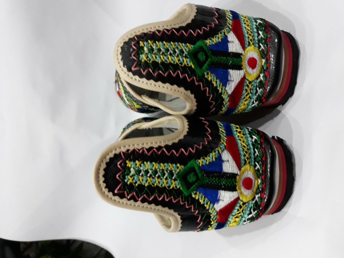 Black Idoukan Morocco Berber Babouch Leather Shoes Leather
