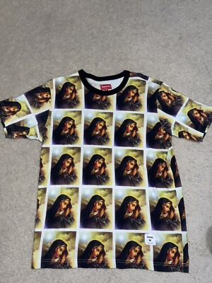 トップス Mary logo pattern tops Supreme Virgin Mary Tee T-Shirt top FW13 Fall Winter 2013 Size:M