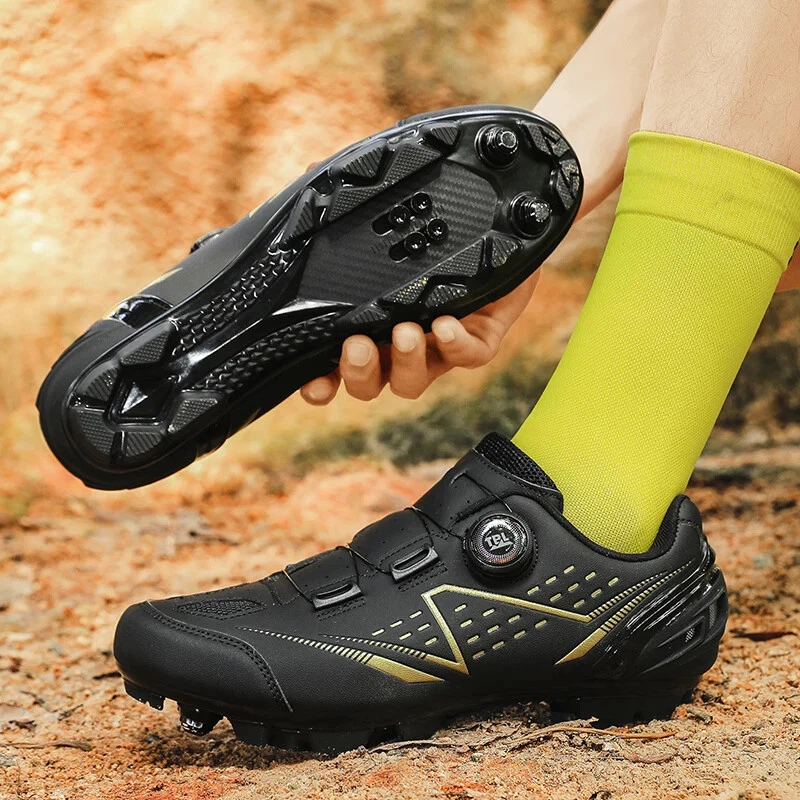 Zapatos de ciclismo MTB para hombre talla grande autobloqueantes carreras bicicleta de carretera zapatillas planas Foto 2 de 4