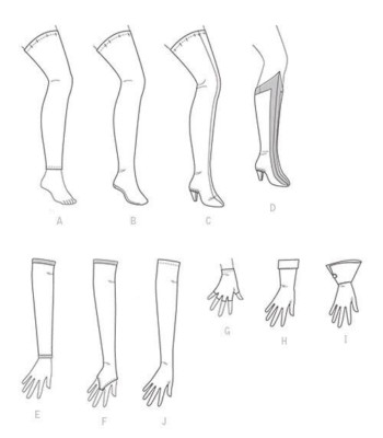 McCall 7397 Gloves & Fingerless Boot Cover Leg Arm Warmer Leather Pattern