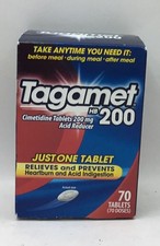 Tagamet HB 200 70 Count Heartburn Relief Tablet for Acid Indigestion Exp 3/28