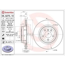2X Brembo Bremsscheibe Hinterachse Prime Line - Uv Coated f�r Bmw