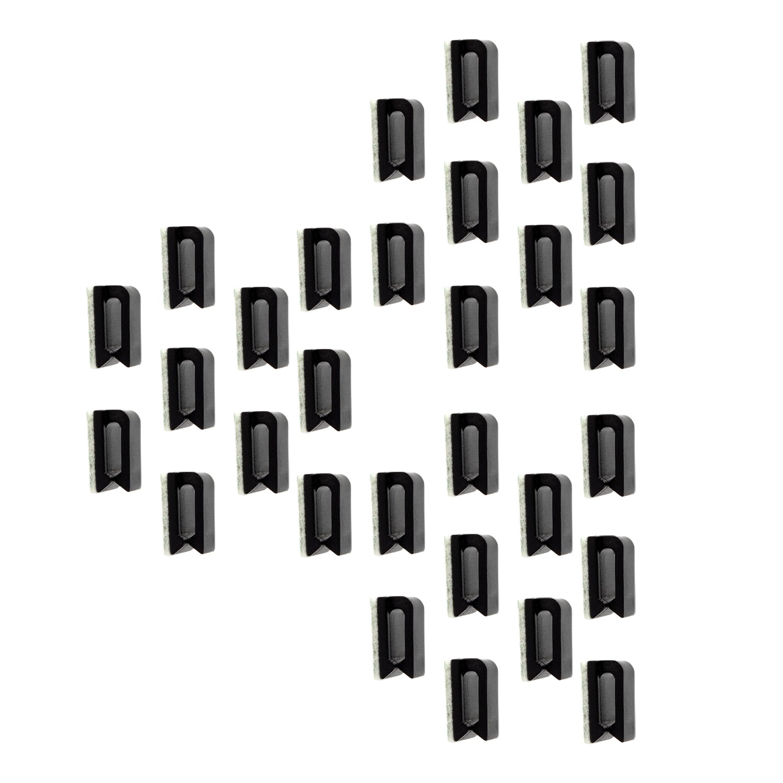 30Pcs Wire Clip Black Car Tie Rectangle Cable Holder Mount Clamp Self Adhesive I