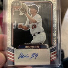 2026 Panini USA Stars & Stripes Mulivai Levu MOJO PRIZM SSP AUTO #'d 10/25 (B1)