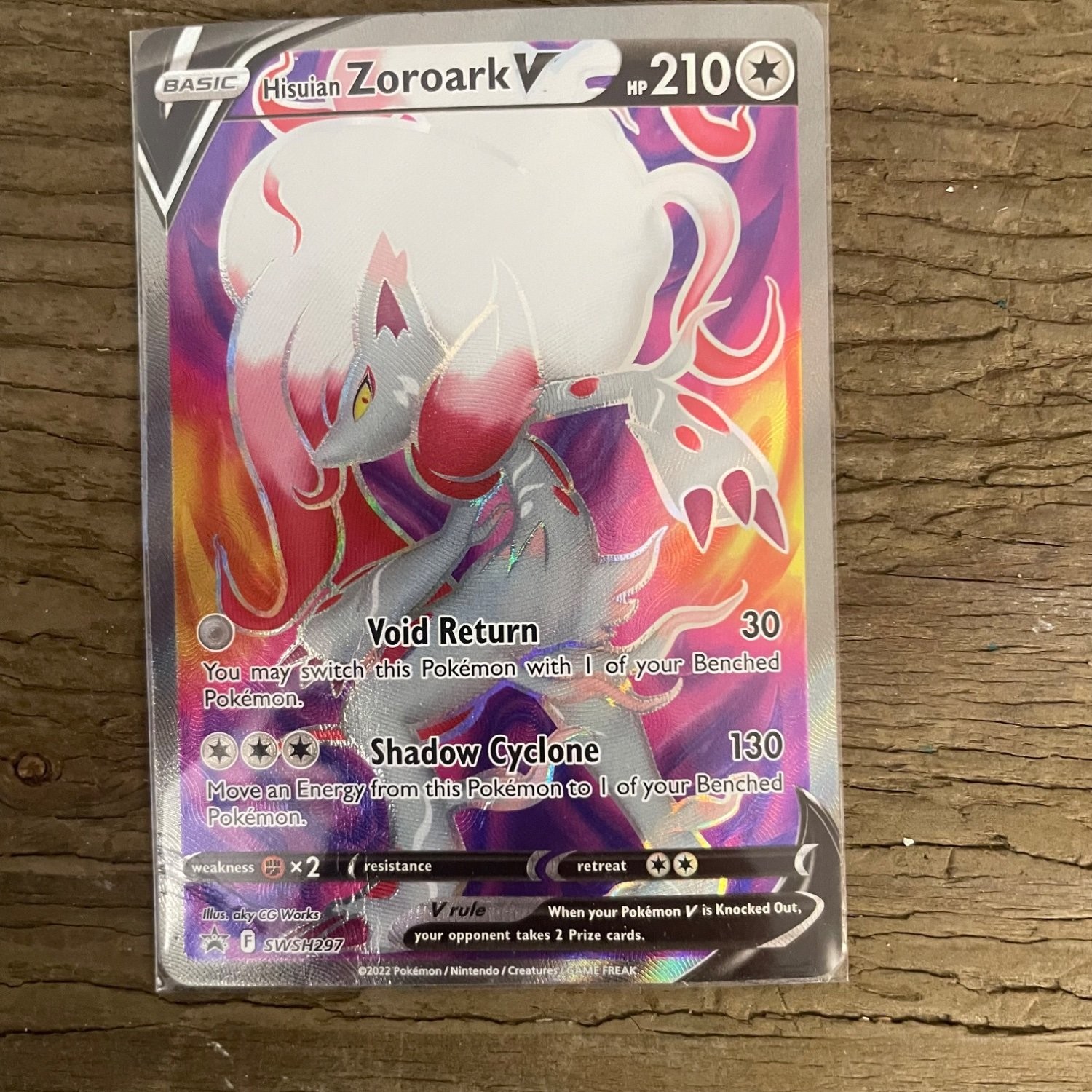Hisuian Zoroark V SWSH297 Black Star Promo Full Art Holo Pokemon TCG Card NM