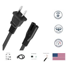 3ft Replacement Power Cable for Gaming Consoles - Certified Safety Included