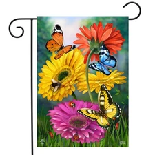 Briarwood Lane Butterflies and Daisies Garden Flag