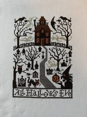 Prairie Schooler All Hallows Eve Finished Crosstitch