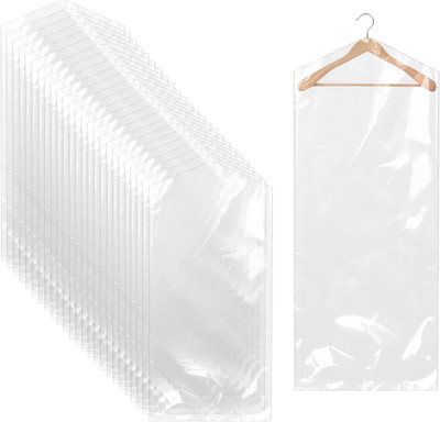 25 Stück Kunststoff Kleiderhüllen Kleidersack 150cm× 60cm transparente Kleidersc