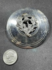 MASSIVE WW2 WWII British English Scottish Clan Thistle Brooch Cap Badge Insignia