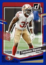 2023 Donruss Tashaun Gipson #273 Press Proof Blue San Francisco 49ers 33M