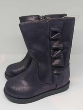 Cat  Jack Toddler Girls Size 7 Gray Pewter Reva Fashion Boots Tall With Ruffles