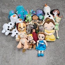 Disney Stuffed Animal Lot 19 Plushies Characters Multicolor