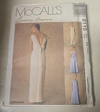 VINTAGE MCCALL S 2110 PATTERN FOR MISSES SIZES Ax 4 6 8 LINED EVENING GOWN
