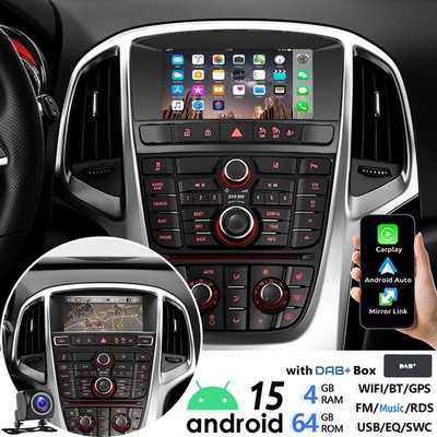 DAB+ 4+64GB Android 15 Autoradio Carplay GPS WIFI RDS Für Opel Astra J 2010-2014