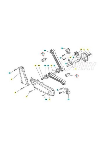 Coppia Tenditori Cinghia Di Distribuzione Per Ducati Monster 45120211A - Picture 2 of 2