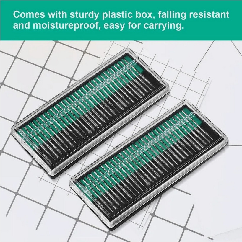 Diamond Burr Bits Drill Set Rotary Multi Tool Accessiories Kit For Dremel 90 PCS