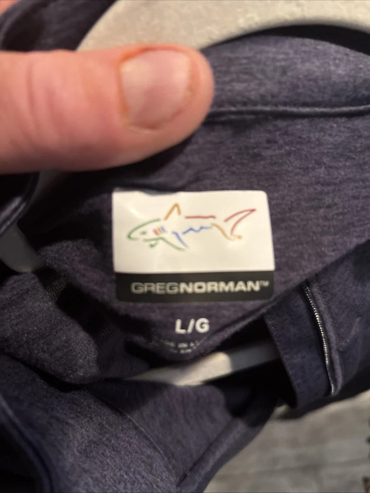 NUEVO Pullover de Golf Greg Norman 1/4 Cremallera Rendimiento Tela Manga Larga Foto 4 de 4