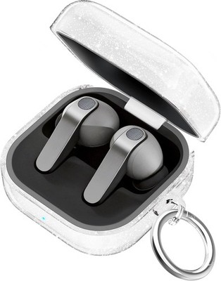 Clear Glitter Case for Samsung Galaxy Buds 4 Pro, Sparkle Bling Cute Cover