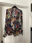 Ladies Phase Eight Blue Floral Top Size 8