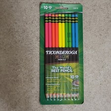 Ticonderoga 13810 Colored Wooden Pencils 10 Pack Assorted Colors