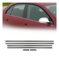 Fensterleisten Zierleisten FüR VW Jetta 2010-2018 Edelstahl Dunkel 6Tlg