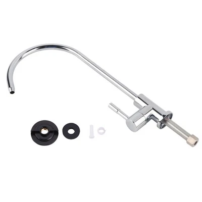 MARKENLOS 1/4 '' Edelstahl Wasserhahn Verchromt Umkehrosmose Gans Hals Trinkwasser Filter