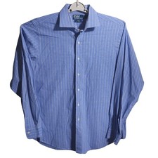 Polo Ralph Lauren Regent Classic Fit Blue Gingham Dress Shirt Mens 17 XL