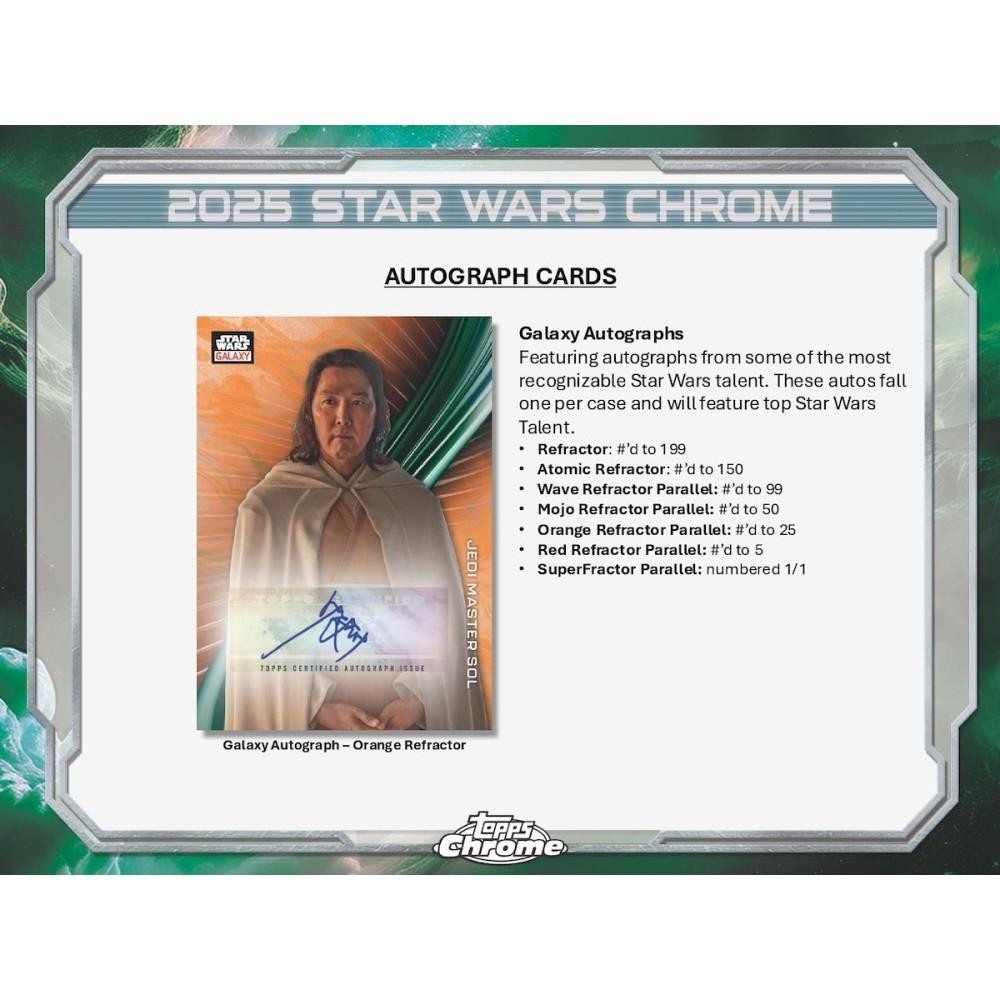 2025 Topps Star Wars Chrome Galaxy Hobby 12 Box Case | eBay
