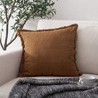  Decor Throw Pillow Cover - 18x18 Inch Linen Pillow 18" x 18" (Pack of 1) Brown