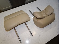 Bmw E65e66 E60e61 Beige Tan Comfort Leather Seat Headrest W Rebuilt Flaps