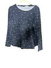 Mimi & Daphne women's Size Xl polka dot long-sleeve shirt