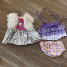 Lot of 3 Build-A-Bear Girl Clothes Sequins Dresses Tops