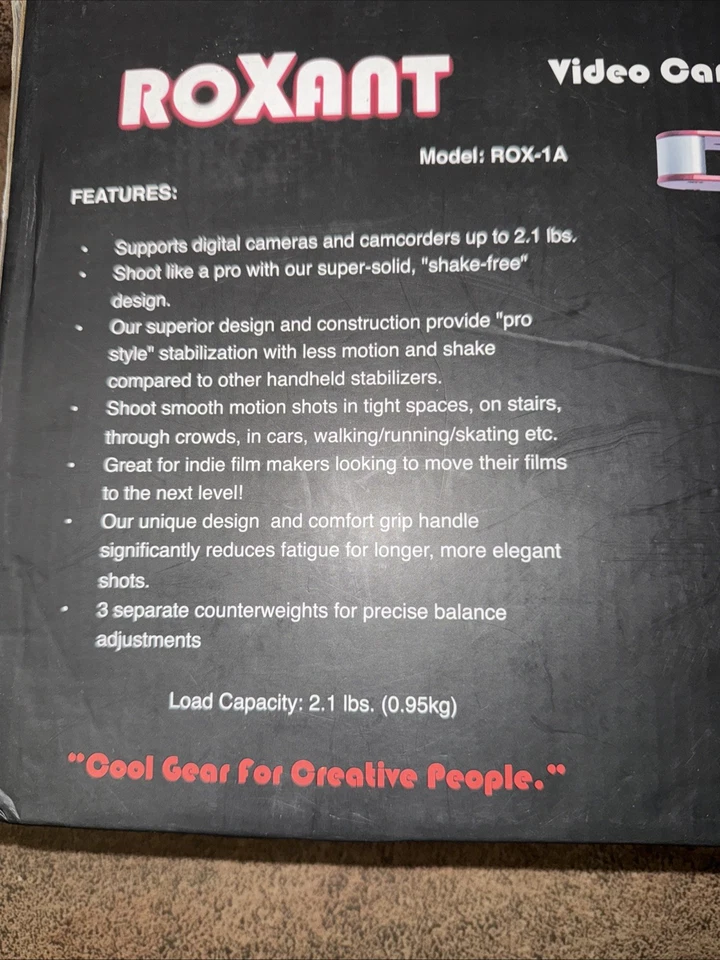 Roxant Video Camera Stabilizer Load Capacity 2.1 Lbs Model ROX-1A - Image 2 of 4