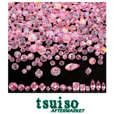 1280 Pcs Pink Assorted Glass Beads - Crystal Beads for Elegant Jewelry Making