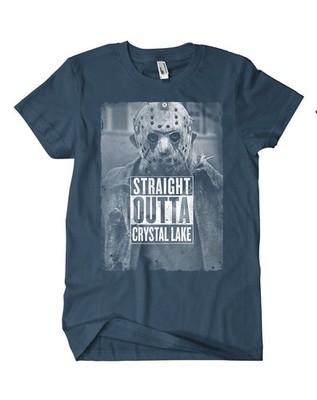 Straight outta Crystal Lake T-Shirt Kult Movie Horror Voorhees Jason 13 Blood TV