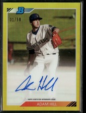 2020 Bowman Heritage #92PA-AHI Adam Hill Chrome Prospect Autographs Gold #/50