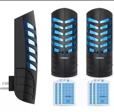 Fly Trap (2 Device + 6 Glue Boards) Plug In For Fruit Fly, Gnat, Mosquito