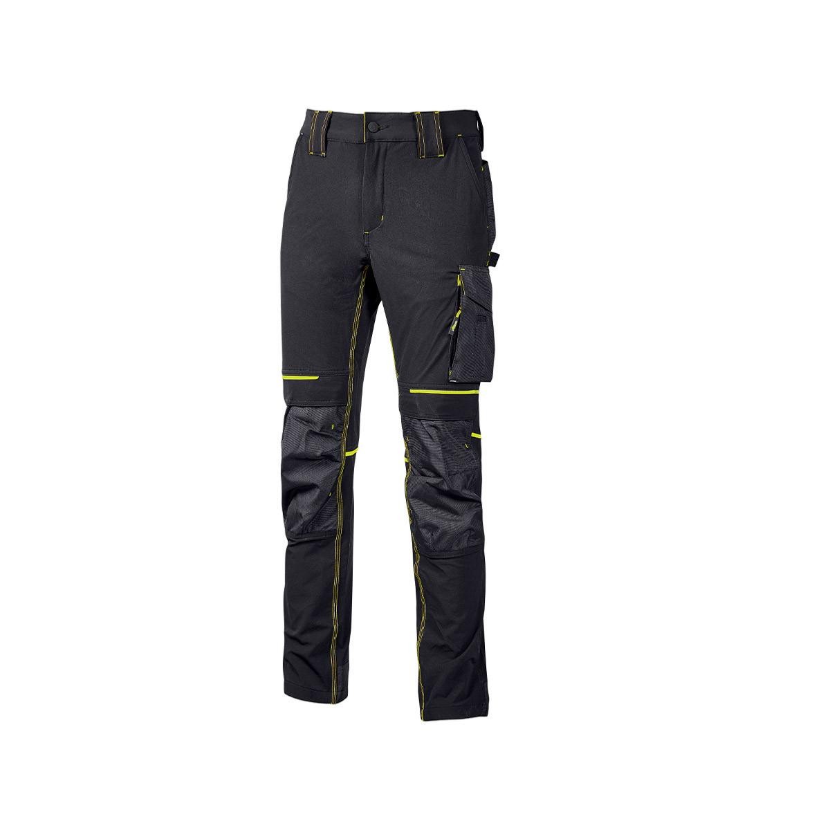 Pantalon de travail stretch Atom U-Power noir lourd et anti-usure