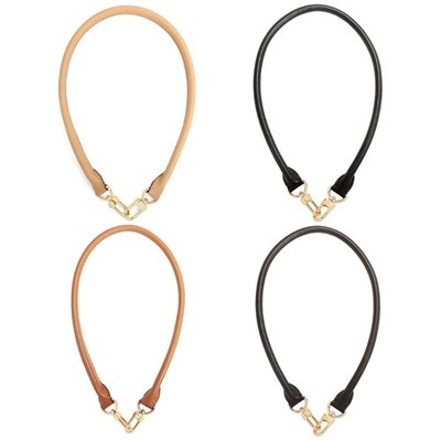 Narrow PU Leather Bag Shoulder Strap with Gold Tone Clasps for Daily Use