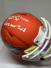 Ricky Williams Signed Miami Dolphins Mini Helmet Inscribed AMP JSA COA Grassturf