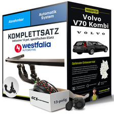 Für VOLVO V70 Kombi III Typ 135 Anhängerkupplung abnehmbar +eSatz 13pol 07- NEU
